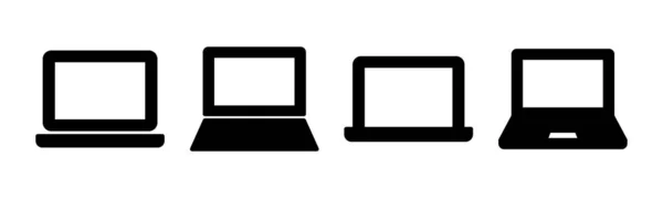 Icono Del Ordenador Portátil Ilustración Vectorial Signo Símbolo Del Ordenador — Vector de stock