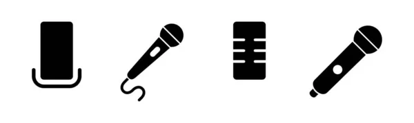 Векторна Ілюстрація Піктограми Мікрофона Знак Символ Караоке — стоковий вектор