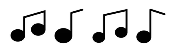 Ilustracja Wektora Muzyki Uwaga Znak Muzyczny Symbol — Wektor stockowy