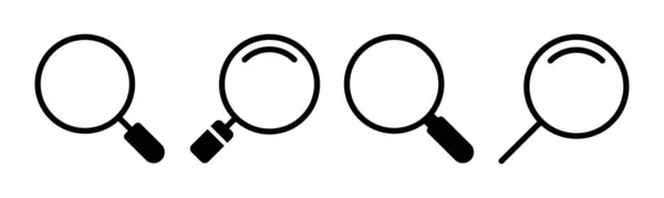 Illustration Vectorielle Icône Recherche Recherche Signe Symbole Loupe — Image vectorielle
