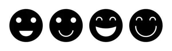 Sonrisa Icono Vector Ilustración Sonrisa Icono Emoticono Señal Retroalimentación Símbolo — Vector de stock