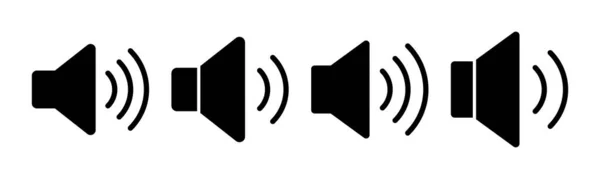 Illustration Des Lautsprechersymbols Als Vektor Lautstärkezeichen Und Symbol Lautsprechersymbol Klangsymbol — Stockvektor