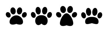 Paw simgesi vektör illüstrasyonu. Pençe izi ve sembol. köpek ya da kedi pençesi