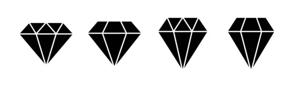 Illustration Des Diamant Icon Vektors Diamant Edelsteine Zeichen Und Symbol — Stockvektor