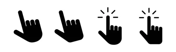 Ilustração Vetor Ícone Cursor Mão Sinal Cursor Símbolo Mão Clik — Vetor de Stock