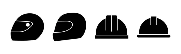 Ilustracja Wektora Kasku Znak Symbol Kasku Motocyklowego Ikona Kasku Budowlanego — Wektor stockowy