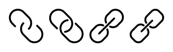 Połącz Ilustrację Wektora Ikony Znak Symbol Łańcucha Hiperłącza — Wektor stockowy
