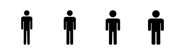 人物形象矢量图解 男性标志和符号 人的符号 — 图库矢量图片