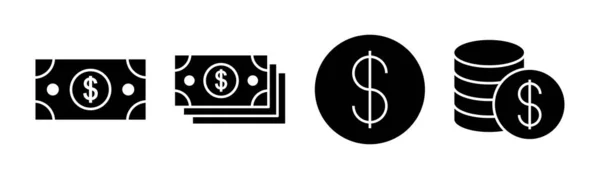 Ilustracja Wektora Pieniądza Znak Symbol Pieniądza — Wektor stockowy