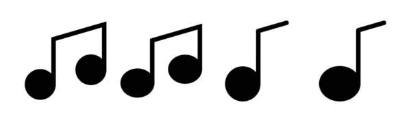 Ilustração Vetor Ícone Música Nota Sinal Música Símbolo —  Vetores de Stock