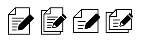 Note Icon Vector Illustration Notepad Sign Symbol — Stok Vektör