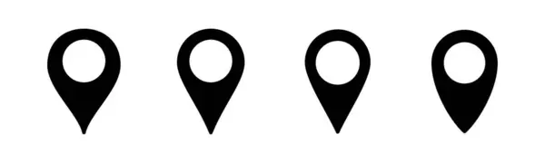 Векторна Ілюстрація Піктограми Шпильки Знак Розташування Символ Значок Призначення Карта — стоковий вектор
