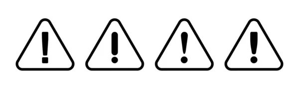 Ausrufezeichen Aufmerksamkeitszeichen Und Symbol Gefahrenwarnschild — Stockvektor