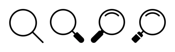Иллюстрация Вектора Значка Поиска Поиск Увеличительное Стекло Знак Символ — стоковый вектор