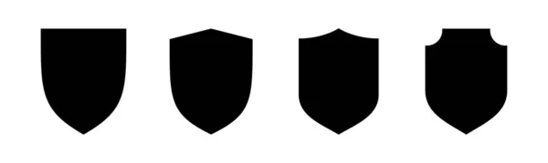 Векторная Иллюстрация Щитов Значок Защиты Знак Безопасности Символ — стоковый вектор