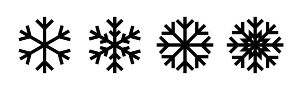 Sneeuw Pictogram Vector Illustratie Sneeuwvlok Teken Symbool — Stockvector