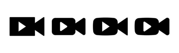 Video Icon Vektor Illustration Videokamera Zeichen Und Symbol Filmschild Kino — Stockvektor