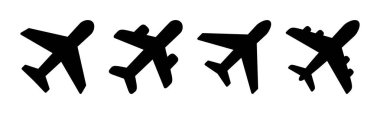 Düzlem ikonu vektör illüstrasyonu. Uçak işareti ve sembol. Uçuş taşıma sembolü. Seyahat işareti. uçak.