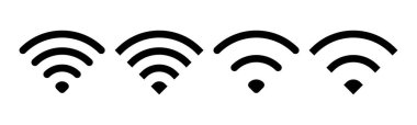 Wifi simgesi vektör illüstrasyonu. İşaret işareti ve sembol. Kablosuz simge