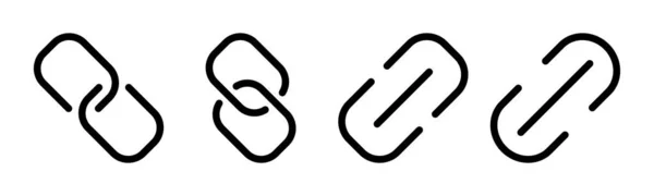 Vektorová Ilustrace Ikon Propojení Znak Symbol Řetězce Hypertextových Odkazů — Stockový vektor