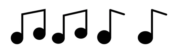 Icono Música Vector Ilustración Nota Música Signo Símbolo — Vector de stock