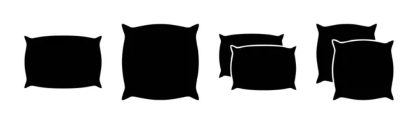 Kudde Ikon Vektor Illustration Kudde Och Symbol Bekväm Fluffig Kudde — Stock vektor