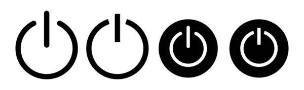 Ilustração Vetor Ícone Poder Sinal Símbolo Interruptor Energia Energia Elétrica —  Vetores de Stock