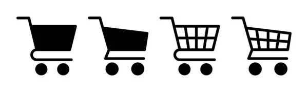 Icône Shopping Illustration Vectorielle Panneau Symbole Panier Icône Chariot — Image vectorielle