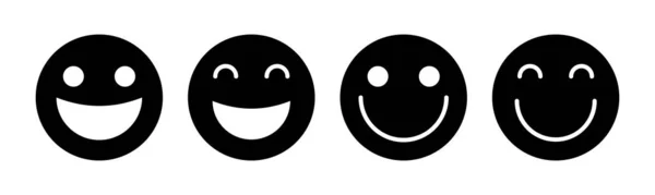 Χαμόγελο Εικονίδιο Διάνυσμα Εικόνα Εικονίδιο Εικονίδιο Emoticon Χαμόγελο Σήμα Και — Διανυσματικό Αρχείο