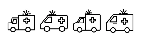 Ambulans Ikon Vektor Illustration Ambulans Lastbil Tecken Och Symbol Ambulansbil — Stock vektor