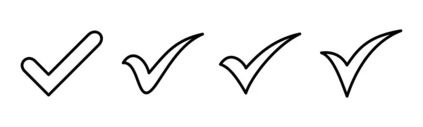 Zkontrolujte Vektorovou Ilustraci Ikony Značky Značka Symbol Značky — Stockový vektor