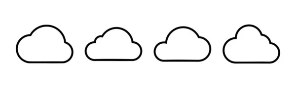 Bulut Simgesi Vektör Çizimi Bulut Işareti Sembol — Stok Vektör