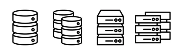 Illustration Des Datenbanksymbolvektors Zeichen Und Symbol Der Datenbank — Stockvektor