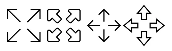 Helskärmsikonvektor Illustration Expandera Till Helskärmstecken Och Symbol Pilar Symbol — Stock vektor