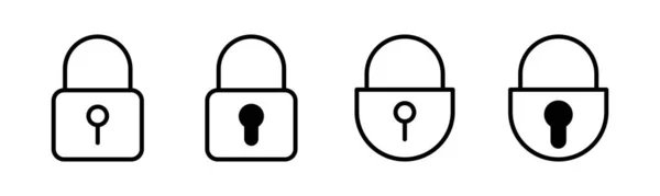 アイコンベクトルイラストをロックします 南京錠の記号と記号 暗号化アイコン セキュリティシンボル — ストックベクタ