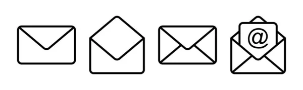 Illustration Des Mail Icon Vektors Mail Zeichen Und Symbol Mail — Stockvektor