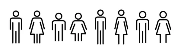 男性と女性のアイコンベクトルイラスト 男性と女性のサインとシンボルです 女の子と男の子 — ストックベクタ