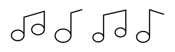 Illustration Des Musik Icon Vektors Notenzeichen Und Symbol Beachten — Stockvektor