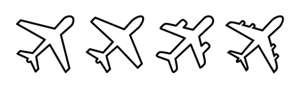 아이콘 일러스트 비행기 표지판 운송의 표지판 비행기 — 스톡 벡터