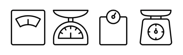 Illustration Vectorielle Icônes Échelle Poids Signe Symbole — Image vectorielle