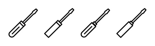 Ilustracja Wektora Śrubokrętu Znak Narzędzi Symbol — Wektor stockowy