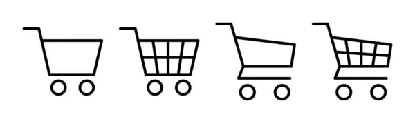 Icône Shopping Illustration Vectorielle Panneau Symbole Panier Icône Chariot — Image vectorielle