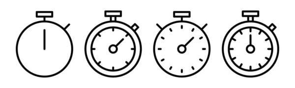 Cronometru Pictogramă Vector Ilustrație Semn Temporizator Simbol Numărătoarea Inversă Perioada — Vector de stoc