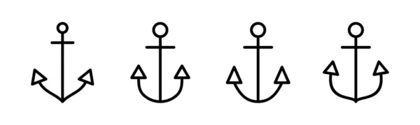 Εικονογράφηση Διάνυσμα Εικονίδιο Anchor Σημάδι Άγκυρας Και Σύμβολο Θαλάσσιο Εικονίδιο — Διανυσματικό Αρχείο