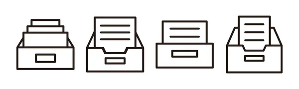 Archive Folders Icon Vector Illustration Document Vector Icon Archive Storage — Stock Vector