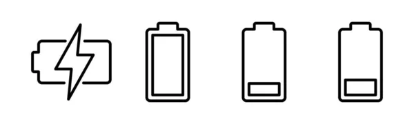 Illustration Vectorielle Icône Batterie Signe Symbole Charge Batterie Niveau Charge — Image vectorielle