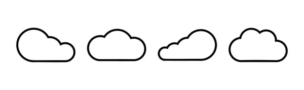 Illustration Vectorielle Icône Cloud Signe Symbole Nuage — Image vectorielle