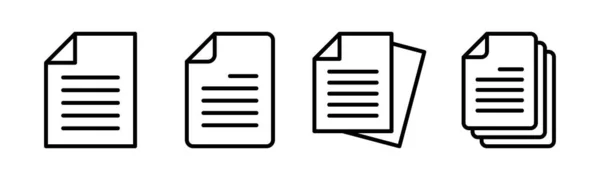 Illustrazione Vettoriale Icona Del Documento Segno Simbolo Carta Icona File — Vettoriale Stock