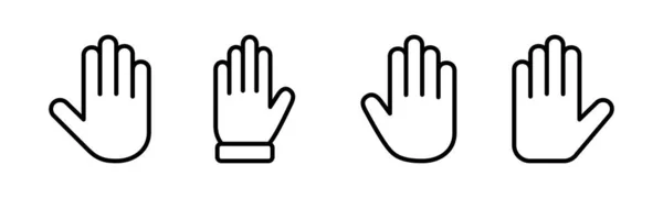 Hand Pictogram Vector Illustratie Handteken Symbool Handgebaar — Stockvector