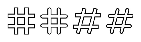 Illustration Vectorielle Icône Hashtag Signe Symbole Hashtag — Image vectorielle